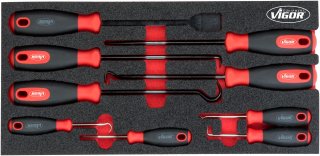 VIGOR Haken- und Schaber Satz ∙ V5070 ∙ 9-teilig ∙ Anzahl Werkzeuge: 9 Bild 1