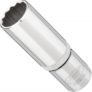 VIGOR Doppelsechskant Steckschlüsseleinsatz ∙ lang ∙ V7512L-19 ∙ 1/2 Zoll (12,5 mm) Vierkant hohl ∙ Außen Doppelsechskant Profil Bild 2