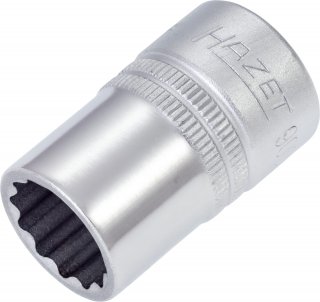 HAZET Steckschlüsseleinsatz 900AZ-19/32 ∙ 1/2 Zoll (12,5 mm) Vierkant hohl ∙ Außen Doppelsechskant-Tractionsprofil ∙ SW 19⁄32″ Bild 1