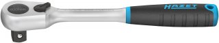 HAZET HiPer Feinzahn-Umschaltknarre ∙ kurz 916HPK ∙ 1/2 Zoll (12,5 mm) Vierkant massiv ∙ Länge: 200 mm Bild 1