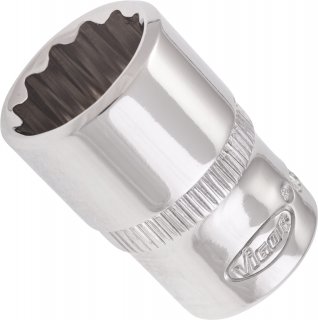 VIGOR Doppelsechskant Steckschlüsseleinsatz ∙ V7514-12 ∙ 1/4 Zoll (6,3 mm) Vierkant hohl ∙ Außen Doppelsechskant Profil ∙ SW 12  Bild 2