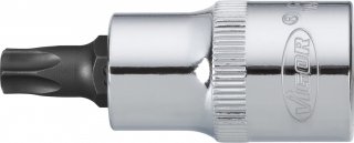 VIGOR T Schraubendreher-Einsatz ∙ V2151 ∙ 1/2 Zoll (12,5 mm) Vierkant hohl ∙ Innen TORX® Profil ∙ SW T20 Bild 2