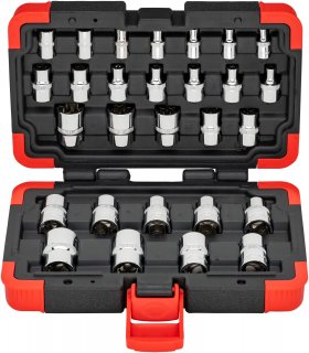 VIGOR T Steckschlüsseleinsatz Satz ∙ V2687N ∙ 1/4 Zoll (6,3 mm) Vierkant hohl | 3/8 Zoll (10 mm) Vierkant hohl | 1/2 Zoll (12,5 mm Bild 3