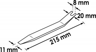VIGOR Lösehebel und Cliplöser ∙ schmal ∙ einseitig abgewinkelt ∙ V2495 ∙ 20 mm Bild 2