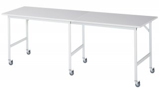 Fahrbarer Arbeitstisch Jerry (6 LR) | B2500xT800xH900mm | M-Platte-22mm Bild 1