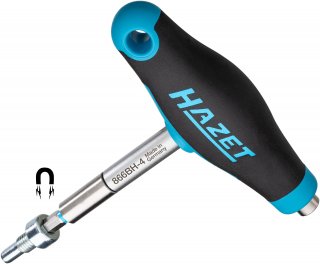 HAZET Doppel Bithalter mit T-Griff 866BH-4 ∙ 1/4 Zoll (6,3 mm) Sechskant hohl ∙ 97 mm Bild 3