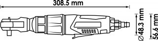 VIGOR Luftratsche ∙ V5675 ∙ 1/2 Zoll (12,5 mm) Vierkant massiv ∙ 308,5 mm Bild 6