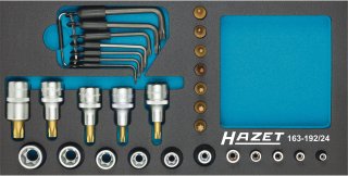 HAZET Steckschlüsseleinsatz Satz ∙ TORX® 163-192/24 ∙ 1/2 Zoll (12,5 mm) Vierkant hohl | 1/4 Zoll (6,3 mm) Vierkant hohl ∙ Außen  Bild 1