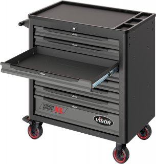 VIGOR Werkstattwagen Series XL ∙ Kunststoff-Arbeitsplatte ∙ mit Sortiment ∙ V5434 ∙ 499-teilig ∙ Anzahl Werkzeuge: 499 Bild 18