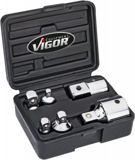 VIGOR Adapter Satz ∙ V1293 ∙ 1/4 Zoll (6,3 mm) Vierkant hohl | 3/8 Zoll (10 mm) Vierkant hohl | 1/2 Zoll (12,5 mm) Vierkant hohl |  Bild 1