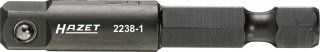 HAZET Adapter 2238-1 ∙ 1/4 Zoll (6,3 mm) Sechskant massiv ∙ 1/4 Zoll (6,3 mm) Vierkant massiv ∙ Länge: 50 mm Bild 1