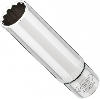 VIGOR Doppelsechskant Steckschlüsseleinsatz ∙ lang ∙ V7514L-10 ∙ 1/4 Zoll (6,3 mm) Vierkant hohl ∙ Außen Doppelsechskant Profil  Bild 2