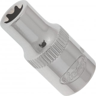 VIGOR T Steckschlüsseleinsatz ∙ V2188N ∙ 1/4 Zoll (6,3 mm) Vierkant hohl ∙ Außen TORX® Profil ∙ SW E7 Bild 1