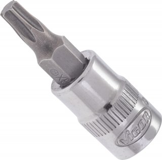 VIGOR T Schraubendreher-Einsatz ∙ V2445N ∙ 1/4 Zoll (6,3 mm) Vierkant hohl ∙ Innen TORX® Profil ∙ SW T25 Bild 2