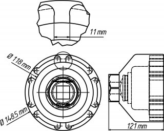 HAZET Nkw Zapfenschlüssel Satz für Hinterachse MAN 4937-111/2 ∙ 1 Zoll (25 mm) Vierkant hohl ∙ 2-teilig Bild 3