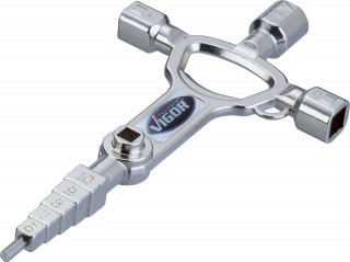 VIGOR Baustellenschlüssel ∙ MasterKey ∙ Bau ∙ V4228 ∙ L x B: 170 mm x 80 mm Bild 1