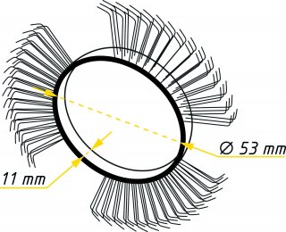 HAZET Bürstenband ∙ 11 mm breit ∙ grob ∙ gebogene Spitzen 9033-6-03/5 Bild 2
