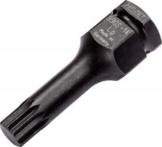 HAZET Schlag- | Maschinenschrauber Schraubendreher-Steckschlüsseleinsatz 990S-14LG ∙ 1/2 Zoll (12,5 mm) Vierkant hohl | 24 mm Auße Bild 1