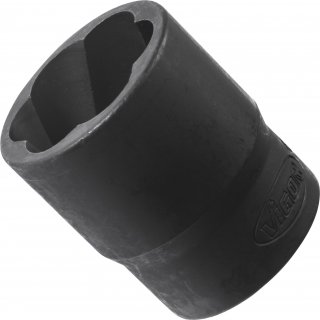 VIGOR Spiralnutenausdreher-Einsatz ∙ V3742 ∙ 1/2 Zoll (12,5 mm) Vierkant hohl ∙ Außen Schraubenausdreher Profil ∙ SW 21 mm Bild 2