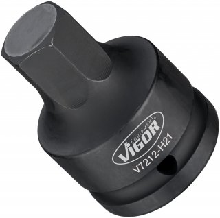 VIGOR Innensechskant Schlagschrauber Schraubendreher-Einsatz ∙ V7212-H21 ∙ 3/4 Zoll (20 mm) Vierkant hohl ∙ Innen Sechskant Prof Bild 2