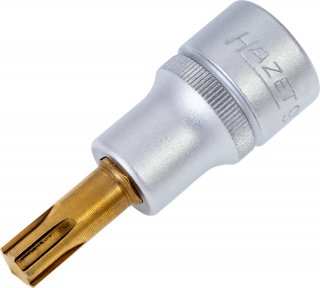 HAZET Schraubendreher-Steckschlüsseleinsatz 991-9 ∙ 1/2 Zoll (12,5 mm) Vierkant hohl ∙ Innen Keilprofil Ribe-CV ∙ SW M9 Bild 1