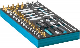 HAZET Steckschlüssel Satz 163-490/60 ∙ 1/4 Zoll (6,3 mm) Vierkant hohl ∙ Außen TORX® Profil | Außen Sechskant-Tractionsprofil | In Bild 2