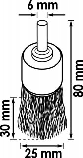 VIGOR Pinselkopfbürste ∙ 25 mm ∙ V6802 Bild 3