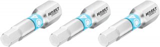 HAZET Bit 2204N-4/3 ∙ 1/4 Zoll (6,3 mm) Sechskant massiv ∙ Innen Sechskant Profil ∙ 3-teilig ∙ SW 4 mm Bild 1
