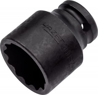 HAZET Schlag- | Maschinenschrauber Steckschlüsseleinsatz 900SZ-30 ∙ 1/2 Zoll (12,5 mm) Vierkant hohl ∙ Außen Doppelsechskant-Trac Bild 1