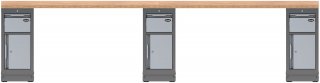 VIGOR Holz-Arbeitsplatte ∙ groß ∙ V6000-02036 ∙ L x B x H: 2036 mm x 500 mm x 40 mm Bild 5