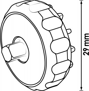VIGOR Fingerratsche ∙ V2941 ∙ 1/4 Zoll (6,3 mm) Vierkant massiv | 1/4 Zoll (6,3 mm) Sechskant hohl ∙ 29 mm Bild 5