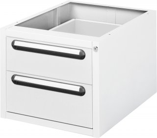 Unterbau-Container mit 2 Schubladen | B480xT600xH395mm | RAL7035/RAL7035 Bild 1