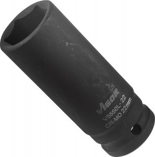 VIGOR Schlagschrauber Steckschlüsseleinsatz ∙ lang ∙ V5550L-22 ∙ 1/2 Zoll (12,5 mm) Vierkant hohl ∙ Außen Sechskant Profil ∙ SW  Bild 3