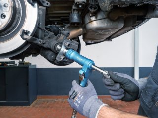 HAZET Bremskolben Rücksetzwerkzeug Satz ∙ pneumatisch 4970P-1/4 ∙ 4-teilig Bild 7