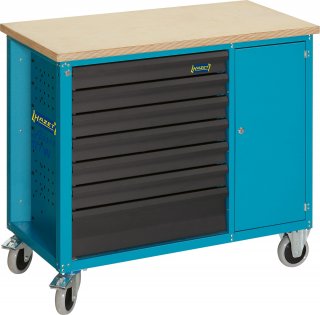 HAZET Werkbank ∙ fahrbar Assistent 177W ∙ einzeln 177W-6 ∙ L x B x H: 1040 mm x 520 mm x 934 mm ∙ Schubladen | flach: 4 x 79 x 52 Bild 3