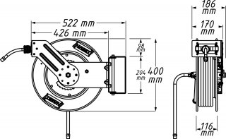 HAZET Schlauchaufroller ∙ offen 9040OS-10 ∙ 20 m Bild 6
