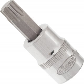 VIGOR T Schraubendreher-Einsatz ∙ V2296N ∙ 3/8 Zoll (10 mm) Vierkant hohl ∙ Innen TORX® Profil ∙ SW T50 Bild 2