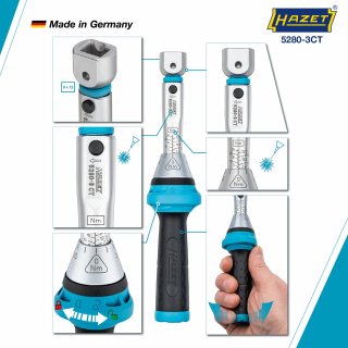 HAZET Drehmomentschlüssel mit DAkkS-Kalibrierschein 5280-3CTCAL ∙ Drehmomentbereich min-max: 2.5 – 25 Nm ∙ Genauigkeit: 3% ∙ 9 x Bild 5