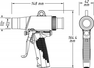 HAZET Saug- / Blaspistole ∙ umschaltbar 9043N-10 ∙ Länge: 148 mm Bild 7