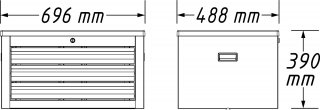 HAZET Aufsatzkoffer 178NK-3 ∙ L x B x H: 696 mm x 488 mm x 390 mm ∙ Schubladen | flach: 3× 80 x 527 x 348 mm Bild 4