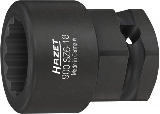 HAZET Kurbelwellen Steckschlüsseleinsatz 900SZ6-18 ∙ 1/2 Zoll (12,5 mm) Vierkant hohl | 24 mm Außen-Sechskant ∙ Außen Doppelsechs Bild 1
