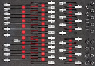 VIGOR Schraubendreher-Einsatz Satz ∙ V6810 ∙ 58-teilig ∙ M5 – M16 ∙ Anzahl Werkzeuge: 58 Bild 1