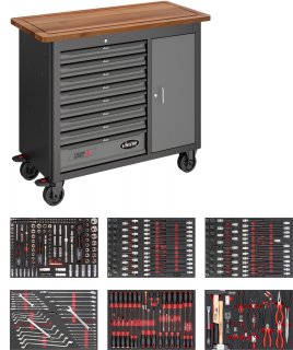 VIGOR Mobile Werkbank Series L ∙ mit Sortiment ∙ V5158 ∙ 375-teilig ∙ Anzahl Werkzeuge: 375 Bild 2