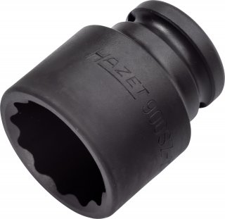 HAZET Schlag- | Maschinenschrauber Steckschlüsseleinsatz 900SZ-27 ∙ 1/2 Zoll (12,5 mm) Vierkant hohl ∙ Außen Doppelsechskant-Trac Bild 1