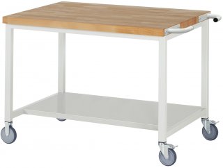 Fahrbare Werkbank 8000 | B1250xT900xH880-1080mm | Ablageboden Metall Bild 1