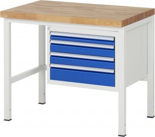 Werkbank höhenverstellbar 8132A1 | B1000xT700xH840-1040mm | 4xSchublade-TA Bild 1