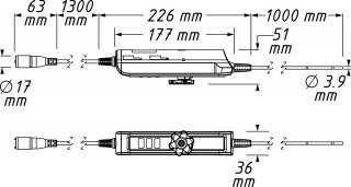 HAZET HD Schwenk-Sonde 180° | ⌀ 3,9 mm | Frontkamera 4812-23AF Bild 5