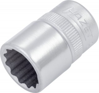 HAZET Steckschlüsseleinsatz 880AZ-1/2 ∙ 3/8 Zoll (10 mm) Vierkant hohl ∙ Außen Doppelsechskant-Tractionsprofil ∙ SW 1⁄2″ Bild 1