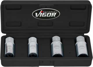 VIGOR Stehbolzen-Ausdreher Satz ∙ V6412/4 ∙ 1/2 Zoll (12,5 mm) Vierkant hohl Bild 14