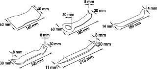 VIGOR Lösehebel Satz ∙ V1369 ∙ 5-teilig ∙ Anzahl Werkzeuge: 5 Bild 2